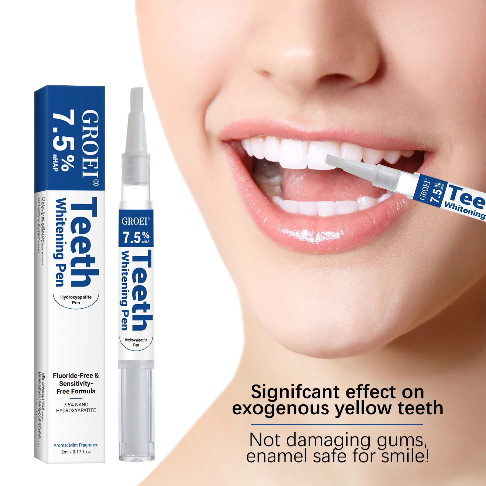 Teeth Whitening Levels - ปากกาฟอกสีฟันไฮดรอกซีอะพาไทต์ ปากกาเจลขจัดคราบขาวสดใส ดูแลสุขภาพช่องปาก ทำความสะอาด ฟันขาวสดใส ดูแลสุขอนามัยฟัน