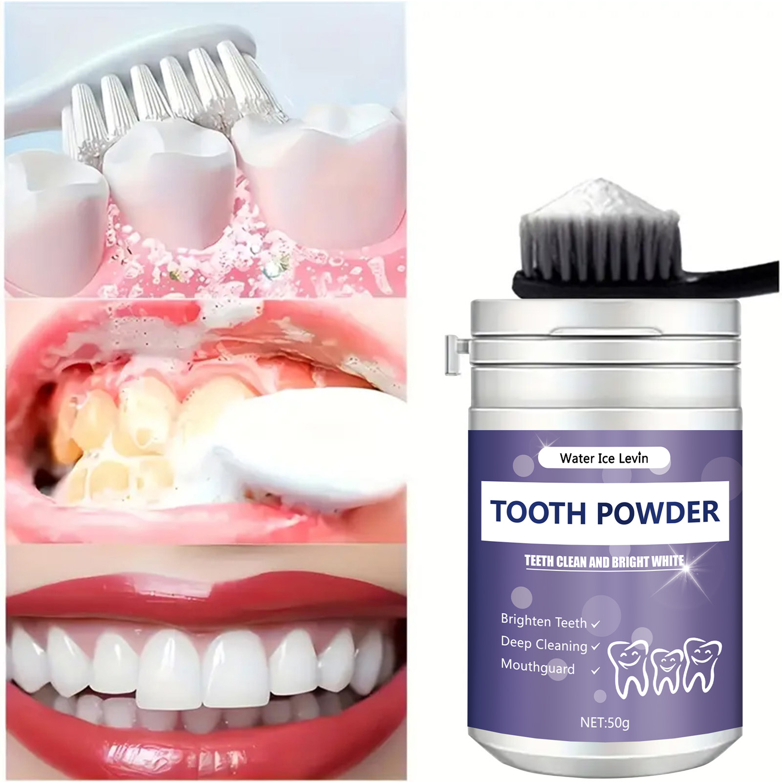 Teeth Whitening Powder - ผงฟันมุก ลมหายใจสดชื่น ฟัน ผงทําความสะอาดคราบเหลือง ดูแลช่องปาก ผงทําความสะอาดฟันขายส่ง