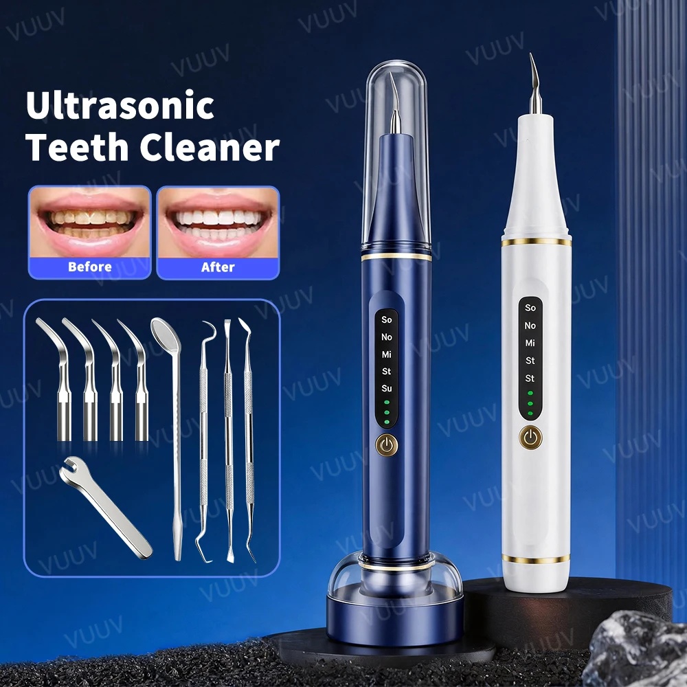 Teeth Whitening Uv - VUUV เครื่องทำความสะอาดฟันอัลตราโซนิกสำหรับผู้หญิง กำจัดคราบหินปูน ลบคราบสกปรก มัลติเกียร์ Type-C