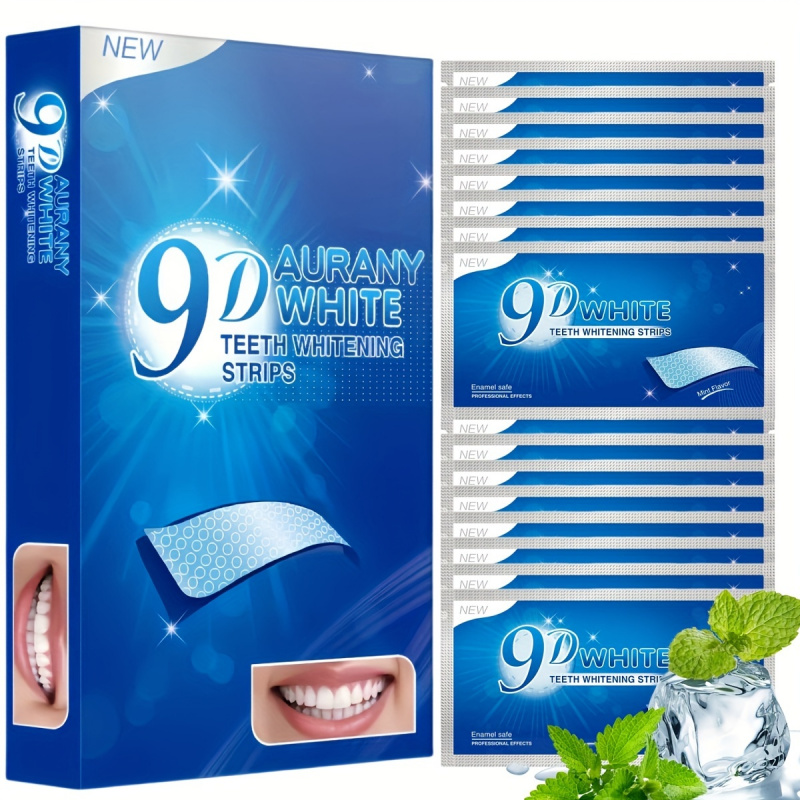 Teeth Whitening Levels - แถบฟอกสีฟัน Aurany White 9D 21 คู่พร้อมไฮโดรเจนเปอร์ออกไซด์