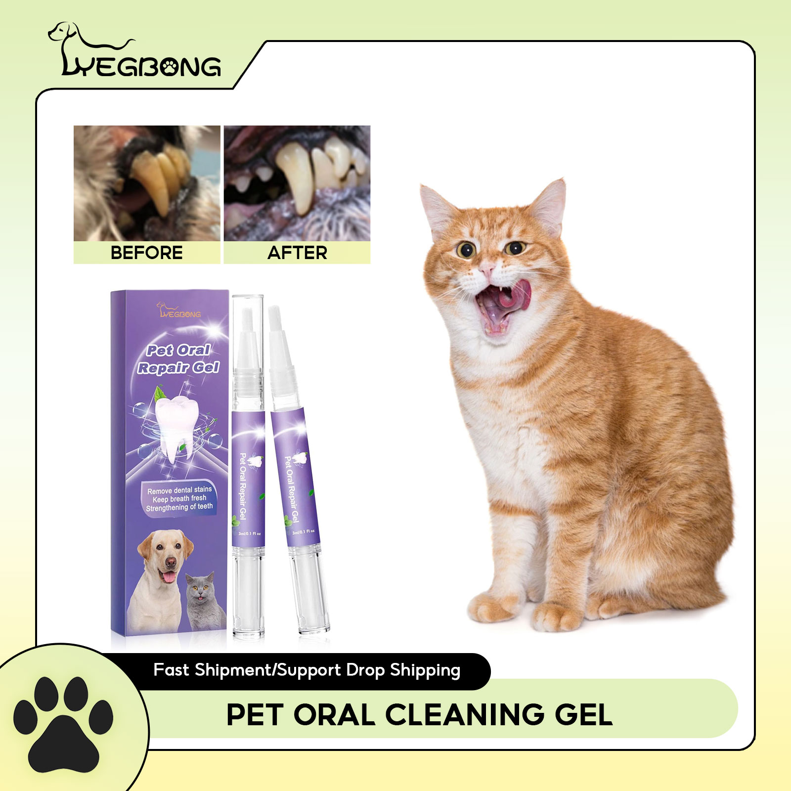 Teeth Whitening Levels - สัตว์เลี้ยง Oral Repair GEL Puppy Tartar