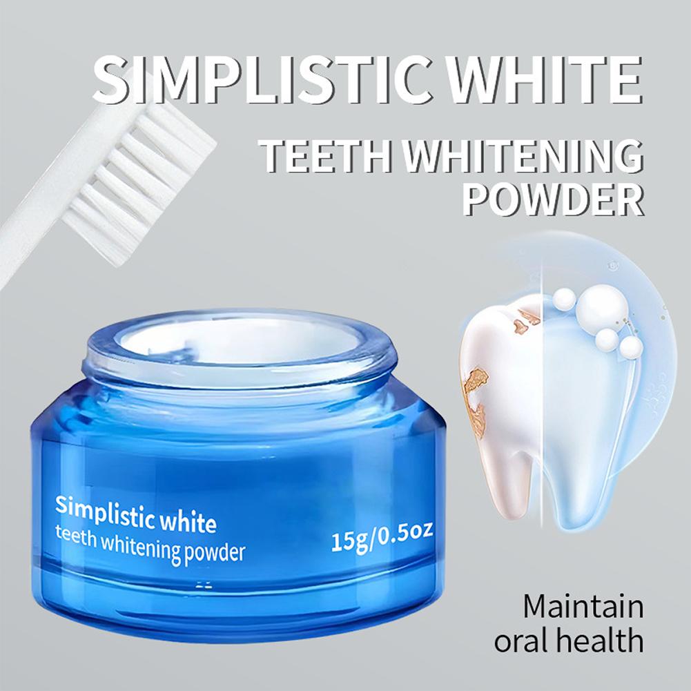 Teeth Whitening Powder - ผงฟอกฟันขาวสูตรเรียบง่าย ช่วยลดคราบเครื่องดื่มที่ฝังแน่นและคราบพลัค พร้อมให้ลมหายใจสดชื่นยาวนาน