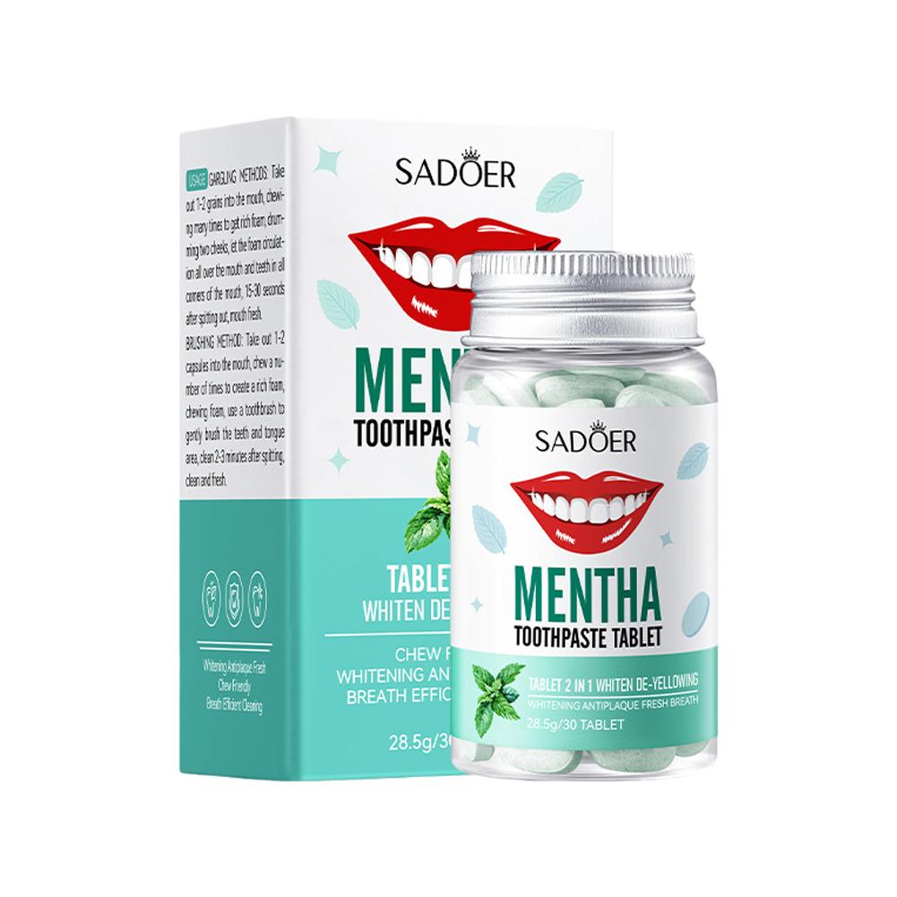 Teeth Whitening Levels - Mint Solid ยาสีฟันเม็ด Mint รสชาติฟัน Breath