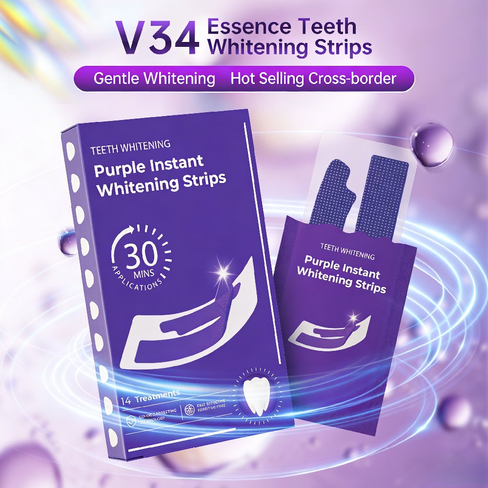 แผ่นฟอกสีฟันสีม่วง - ไม่ทำให้ฟ - Teeth Whitening Home Kit บทวิจารณ์และราคา