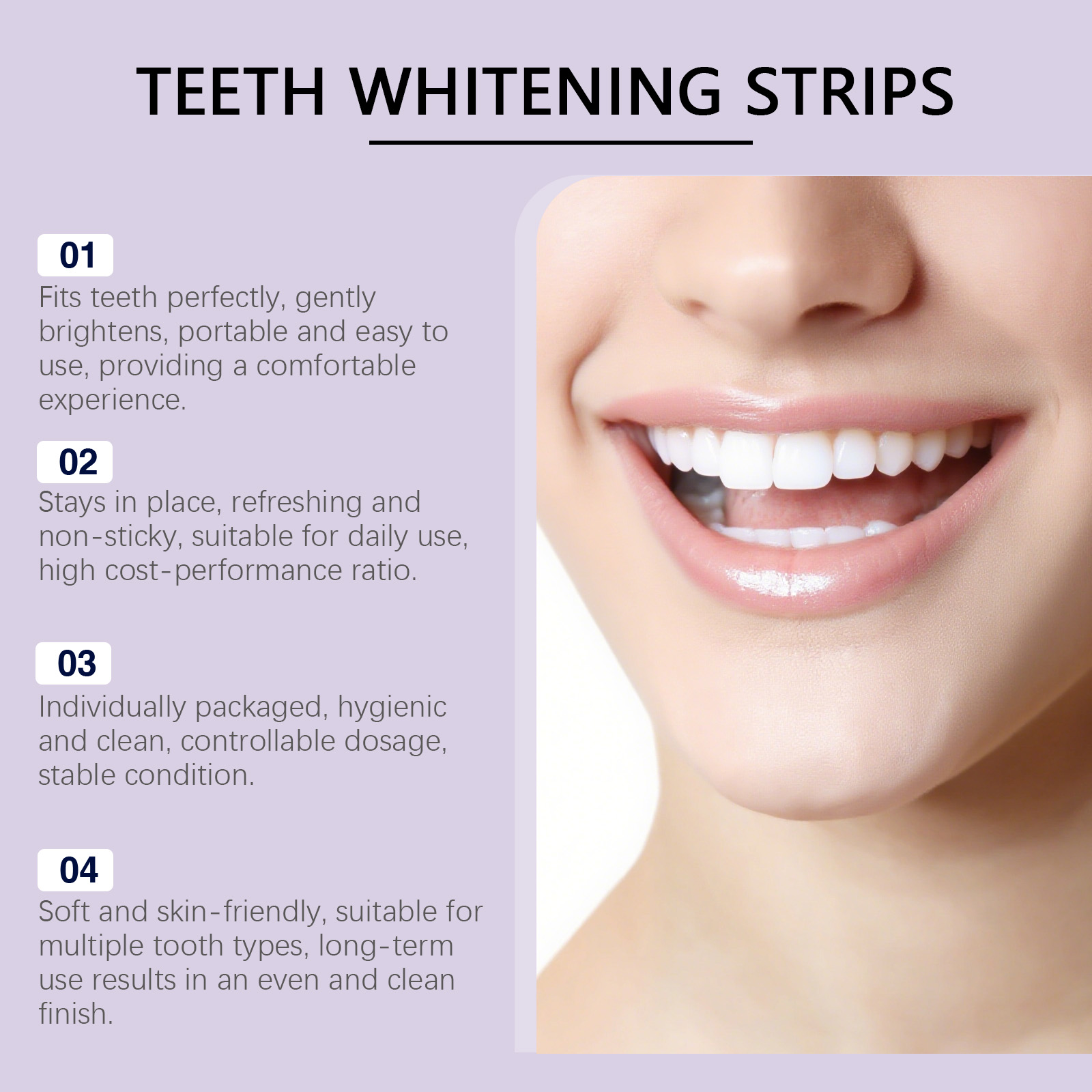แผ่นฟอกสีฟันสีม่วง – ขจัดคราบอ - Teeth Whitening Quick บทวิจารณ์และราคา