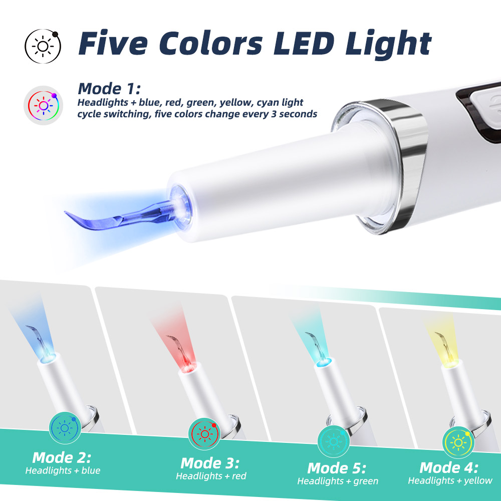 5 โหมดไฟฟ้าอัลตราโซนิกทันตกรรม - Teeth Whitening Uv บทวิจารณ์และราคา