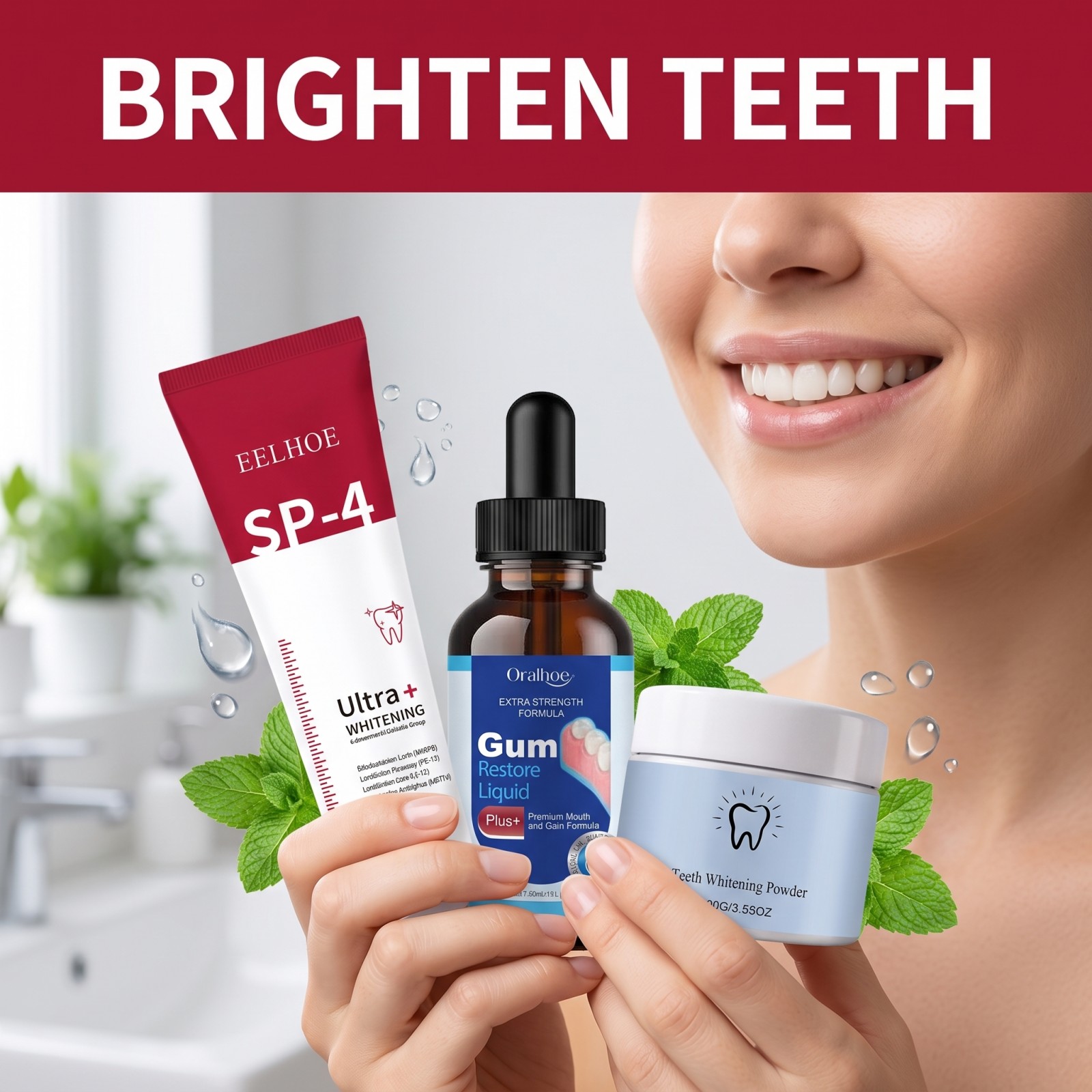 ชุดดูแลช่องปาก คอมโบเซ็ต ยาสีฟ - Teeth Whitening Powder บทวิจารณ์และราคา