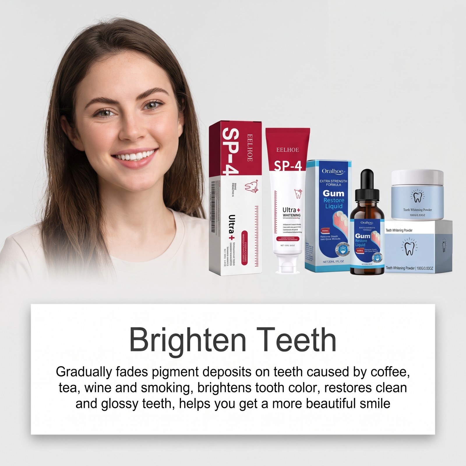 ชุดดูแลช่องปาก คอมโบเซ็ต ยาสีฟ - Teeth Whitening Powder บทวิจารณ์และราคา