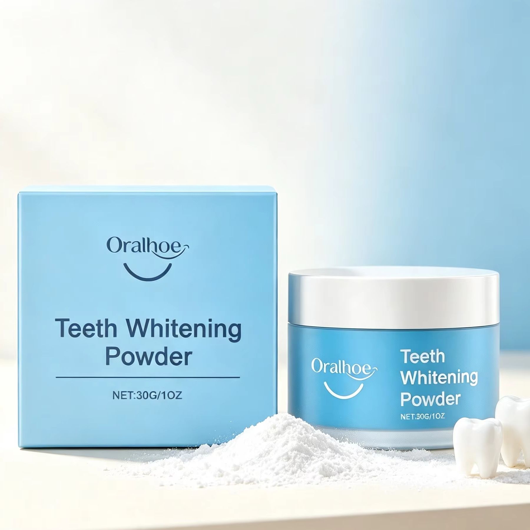 ผงแปรงฟัน Oralhoe สำหรับขจัดคร - Teeth Whitening Powder บทวิจารณ์และราคา