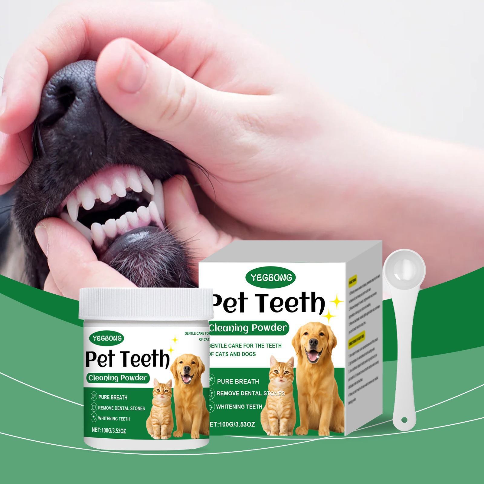 ผงทำความสะอาดฟันสัตว์เลี้ยง ลด - Teeth Whitening Powder บทวิจารณ์และราคา
