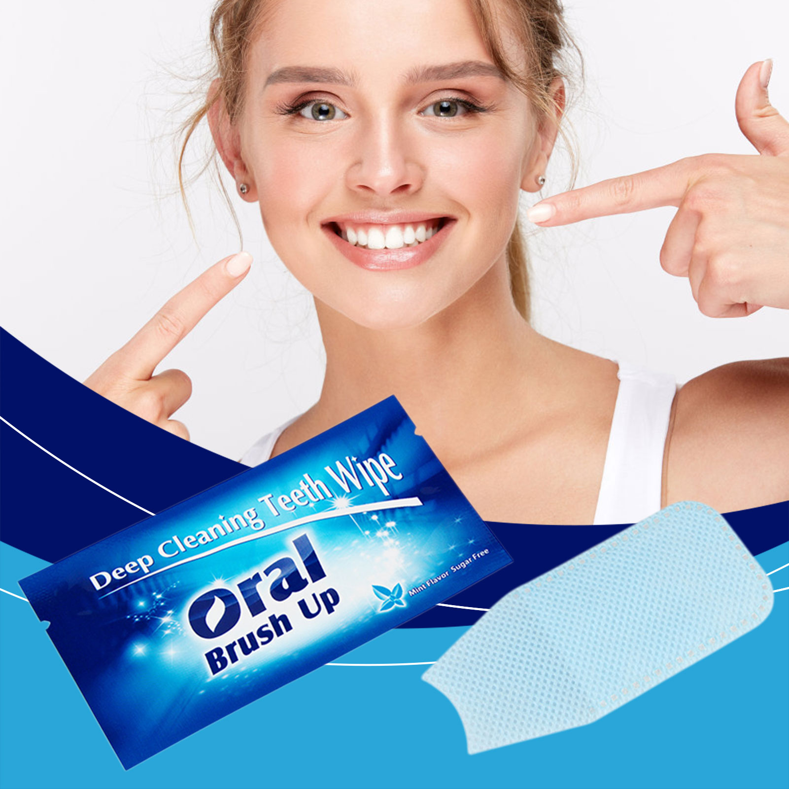 แผ่นเช็ดฟันแบบใช้แล้วทิ้ง สำหร - Teeth Whitening Quick บทวิจารณ์และราคา