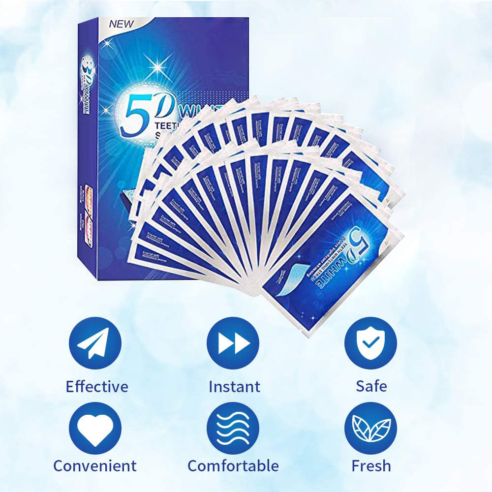 แผ่นฟอกสีฟันขาว 5D ไวท์เทนนิ่ง - Teeth Whitening Levels บทวิจารณ์และราคา
