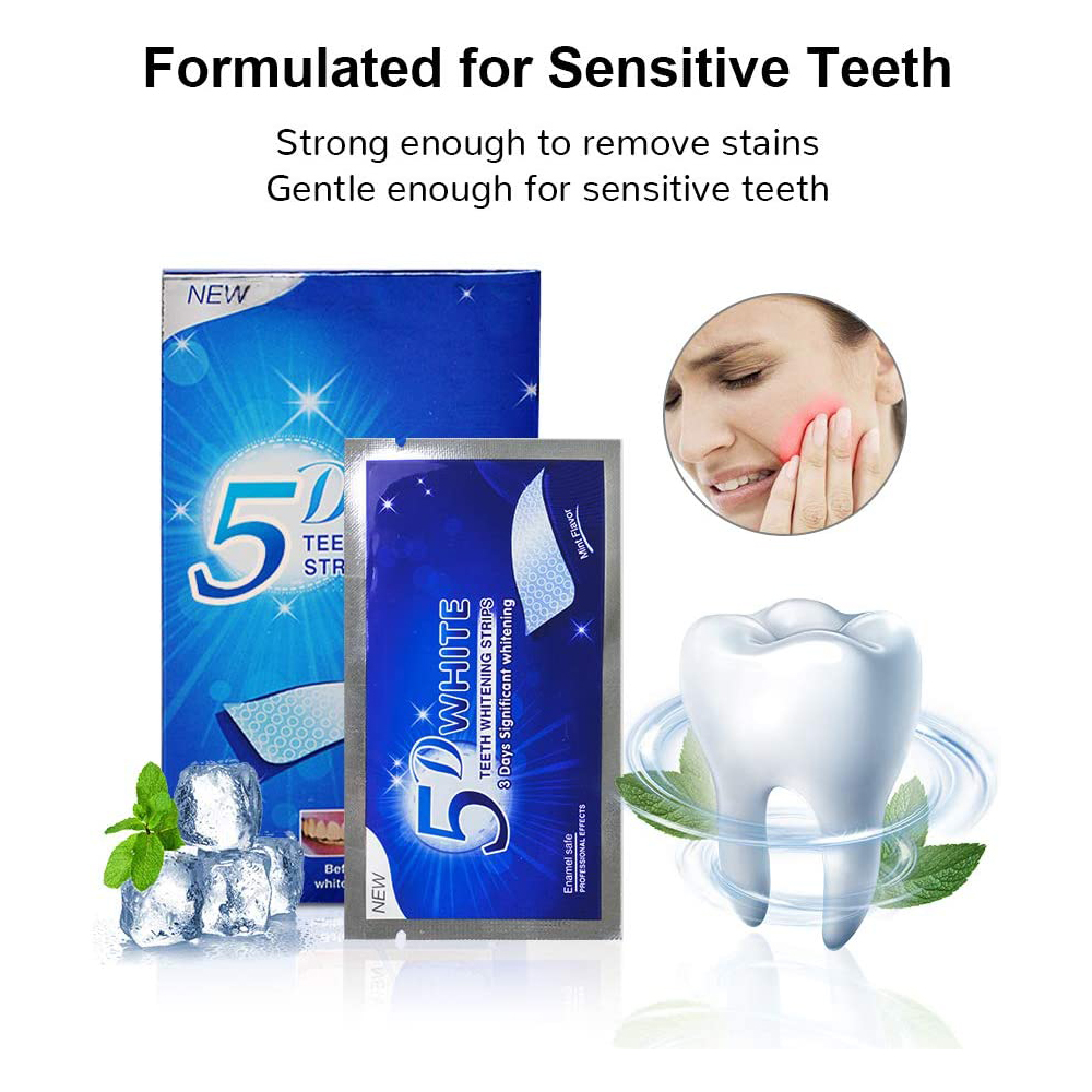 แผ่นฟอกสีฟันขาว 5D ไวท์เทนนิ่ง - Teeth Whitening Levels บทวิจารณ์และราคา