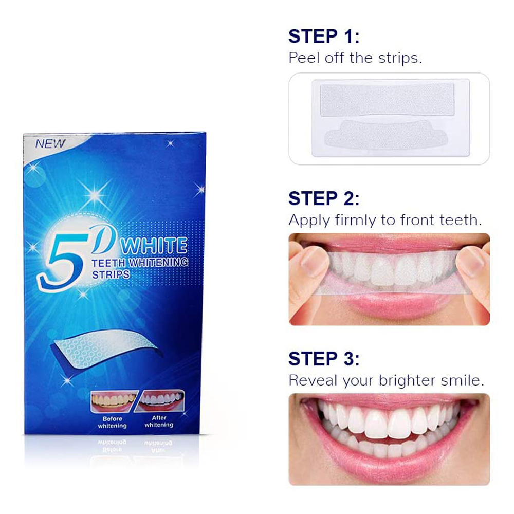 แผ่นฟอกสีฟันขาว 5D ไวท์เทนนิ่ง - Teeth Whitening Levels บทวิจารณ์และราคา