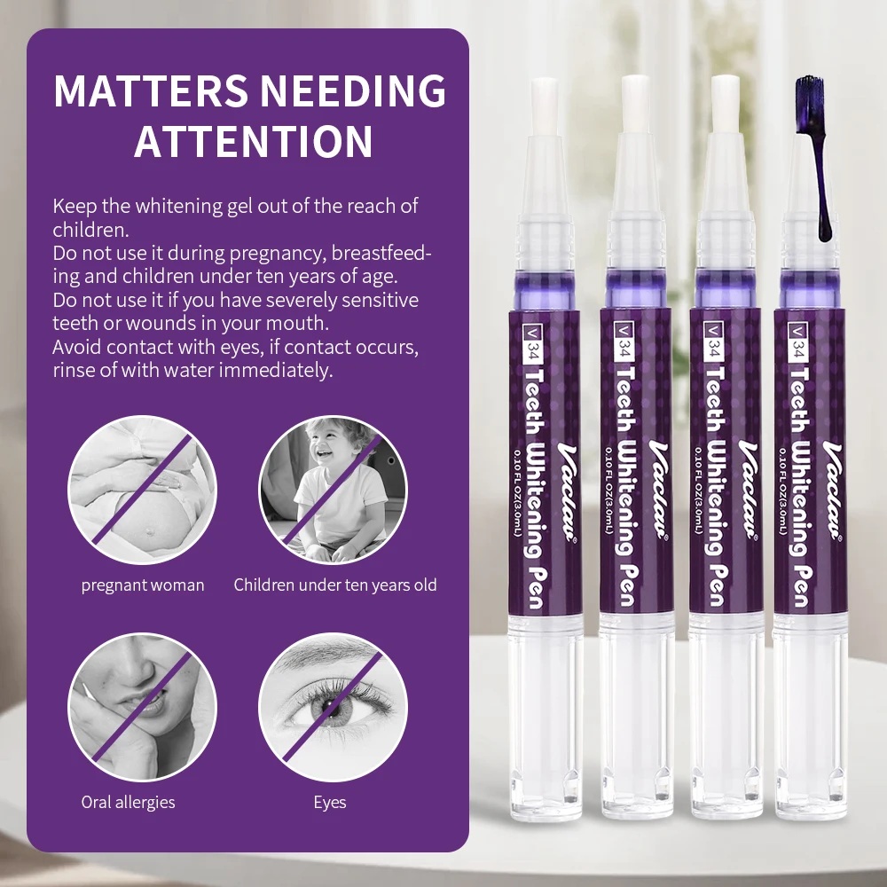 วาคลาฟ V34 ปากกาเจลฟอกสีฟันสีม - Teeth Whitening Levels บทวิจารณ์และราคา