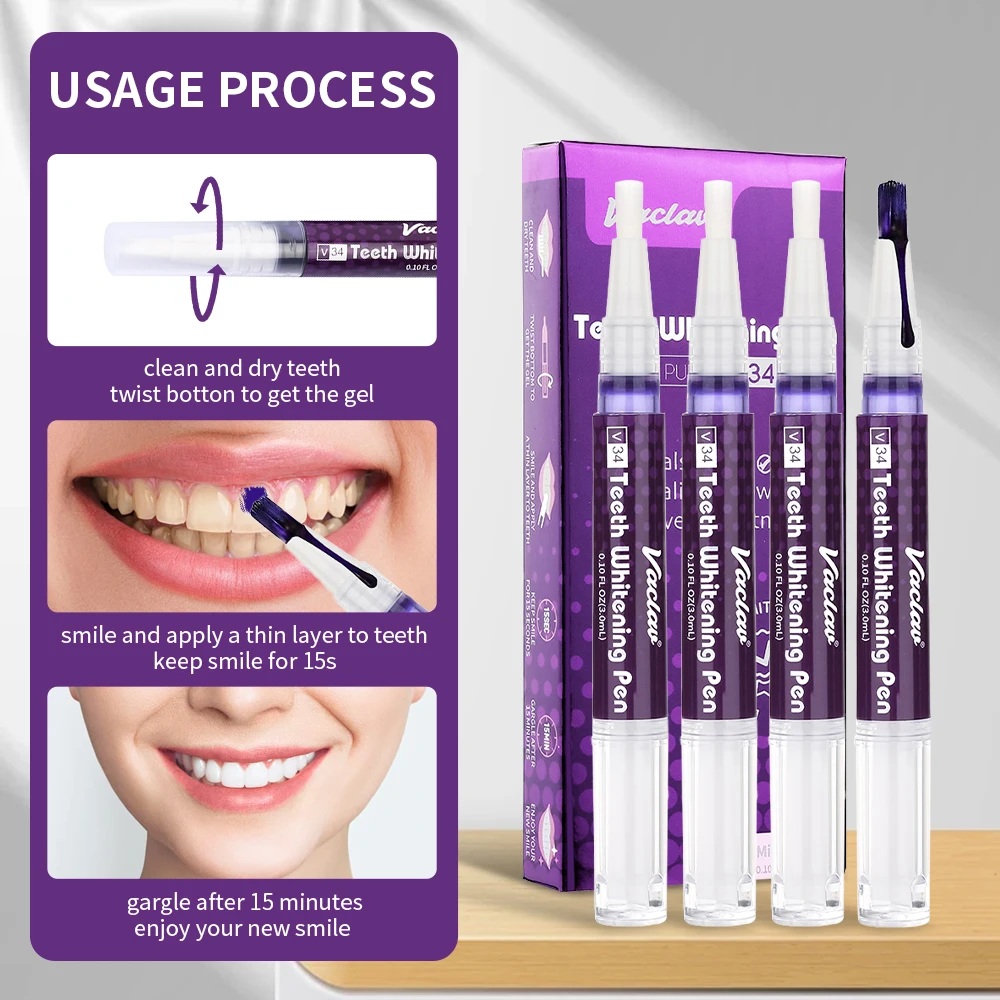วาคลาฟ V34 ปากกาเจลฟอกสีฟันสีม - Teeth Whitening Levels บทวิจารณ์และราคา