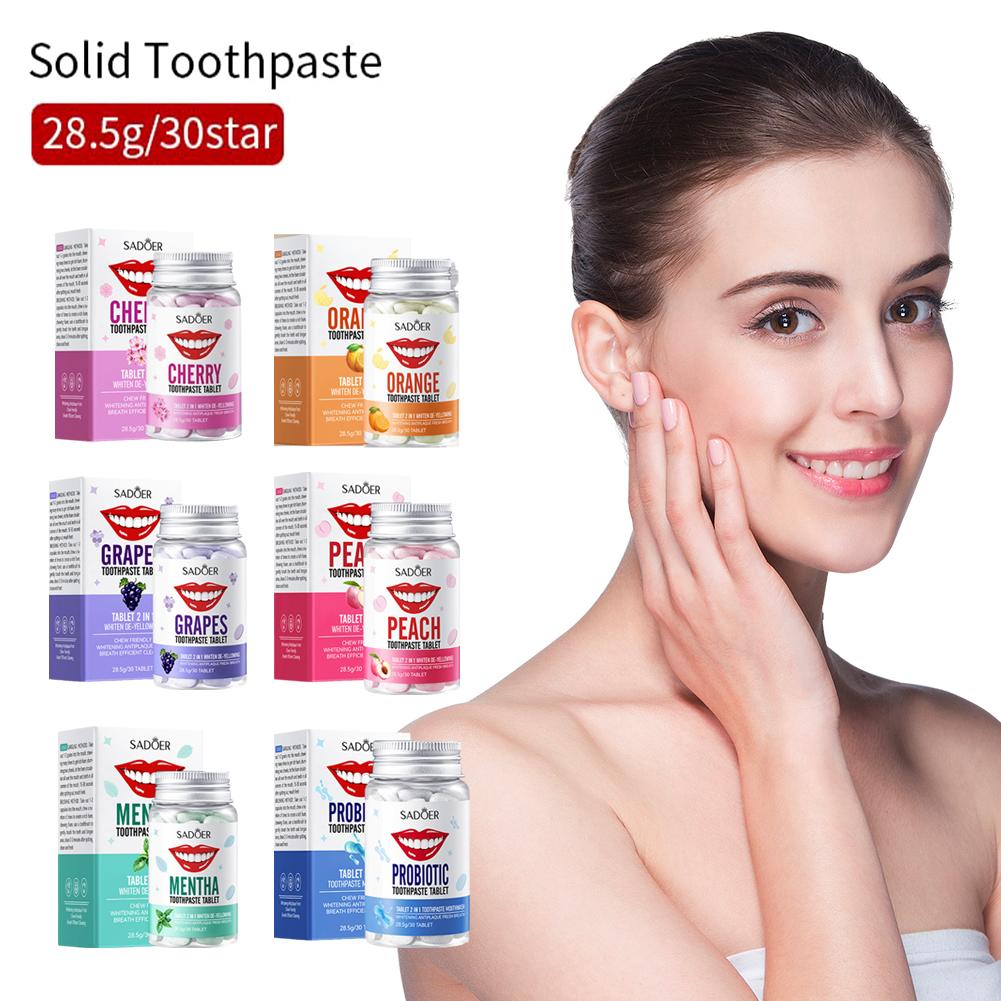 Mint Solid ยาสีฟันเม็ด Mint รส - Teeth Whitening Levels บทวิจารณ์และราคา